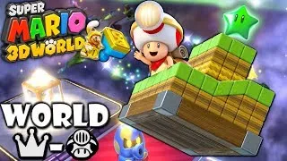 Super Mario 3D World: 2P Co-Op! Captain Toad CROWN (Nintendo Wii U HD Gameplay Walkthrough Coop)