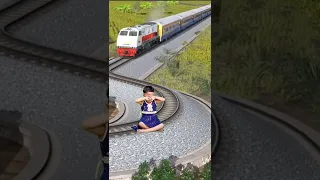 vfx train vs girl fighting#shorts #kinemasterediting #shortfeed