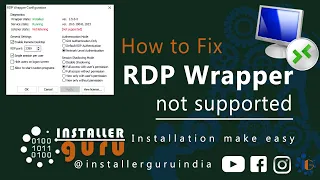 rdp wrapper not supported windows 10 (fix RDP wrapper error in Windows 10🔥🔥💻 (English)