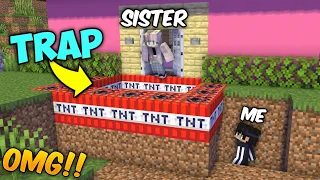 TROLLING My LITTLE SISTER AND SURPRISING HER WITH GIFTS IN MINECRAFT || TROLLING SISTER #2