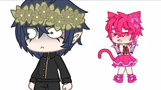 Shuichi meets an UwU cat boy|danganronpa|gacha club|lazy|