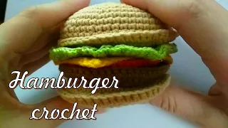 Hamburger crochet. Knitted food. Soft toy for baby🍔
