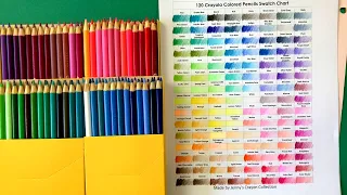 120 Crayola Colored Pencils Color Swatches!