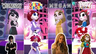 My talking angela 2 🖤💜Wednesday Addams 🆚 Ragatha 🆚 M3gan 🆚 Poppy Playtime 3 💛❤️Cosplay🌈🎀