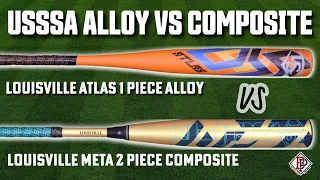WHAT BAT? ALLOY vs COMPOSITE USSSA 2024 Louisville Meta and Atlas 1st Swings Review