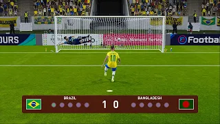 Brazil vs Bangladesh | Penalty Shootout | FIFA World Cup 2022 Qatar | PES Gameplay