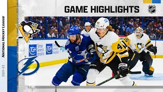Penguins @ Lightning 10/12/21 | NHL Highlights