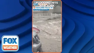 'Oh My God': Significant Flooding Hits Highland Falls, NY, Vehicles Submerged