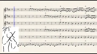 Canon in D. Music Score for String Orchestra. Viola and Cello Solo. Play along Canon in D Orchestra