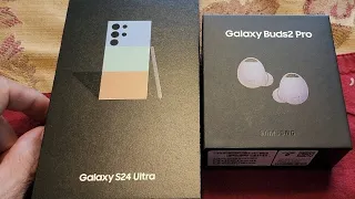 Unboxing the new Samsung S24 ultra and Galaxy buds 2 pro