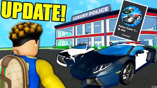 I Bought EVERY NEW CAR And GAMEPASS In The NEW CAR DEALERSHIP TYCOON POLICE UPDATE!