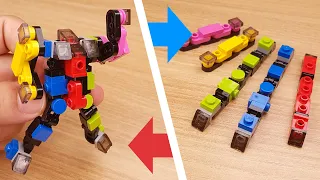 LEGO brick robot transformers tutorial - Ex Train Z (similar to Ressha Sentai ToQger DX Toq-Oh)