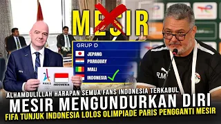 🔴YES LOLOS ! Mesir Resmi Mundur Dari Olimpiade Paris, FIFA Tunjuk Indonesia Yang LOLOS Jadi Gantinya