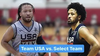 Cade Cunningham, USA Select Team Win 2nd Scrimmage vs Anthony Edwards, Team USA, 28-19