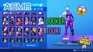 ASMR Gaming 💎 Fortnite 2019 Locker Tour Rare Skins! 🎮🎧Controller Sounds + Relaxing Whispering😴💤