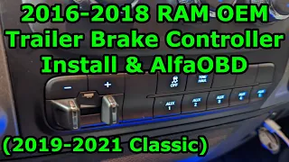 2016-2018 (2019-2021 Classic) Ram OEM Trailer Brake Controller Install | AlfaOBD Programming