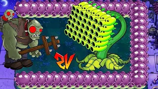 Plants vs Zombies 999 Threepeater Vs 99 Giga Gargantuar Attack Dr.Zomboss