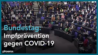 Außerplanmäßige Sitzung Bundestag: Impfprävention gegen COVID19