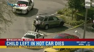 2-year-old dies after being left in hot car all day outside Brandon shopping center