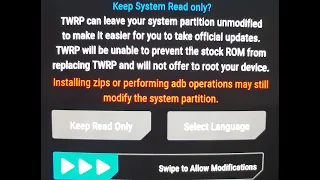 TWRP recovery | System mounted read only issue | Easiest solution