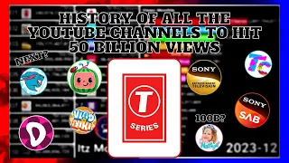 History Of All The YouTube Channels To Hit 50 Billion Views (2006-2024)