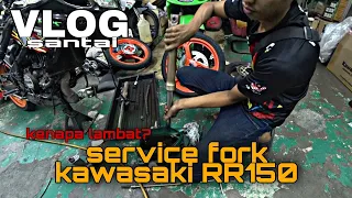 service fork kawasaki RR | santai VLOG