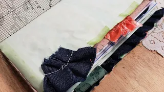 Adding Fabric Ruffles and Tabs to Journal Page Edges