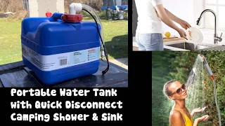 Portable Potable Drinking Water Tank for your Camper Sink & Shower