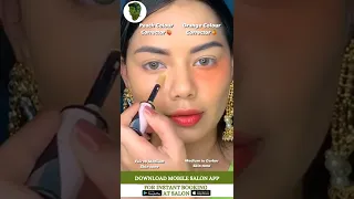 How To Use Peach Colour Corrector VS Orange Colour Corrector ? #mobilesalonapp #salon #makeuptips