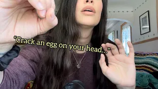 Fast & Aggressive ASMR Egg Cracking Trigger (Hand Sounds, Mouth Sounds)