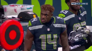 DK Metcalf Throws Helmet & is HEATED on the Sidelines