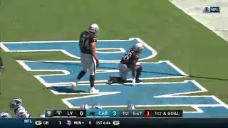 Josh Jacobs runs it in for a touchdown Raiders Vs Panthers