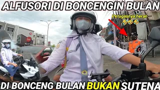 ALFUSORI DI BONCENGIN ADEK BULAN 😍😍, DIA Yang BAWA MOTOR KARENA KAKIKU SAKIT,ANAK SMA BAIK,#alfusori