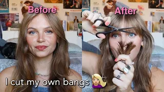 How I cut my BANGS + LAYERS