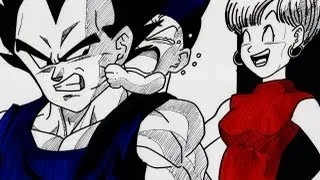 No.594 HOW TO DRAW VEGETA TRUNKS BULMA ベジータ  トランクス ブルマ