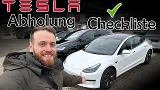 Tesla Abholung - Prüfung der Mängel bei Auto Übernahme