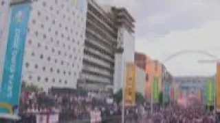 Thousands arrive at Wembley for Euro 2020 final