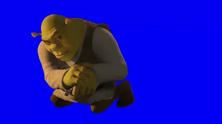 Shrek Rizz Meme Blue Screen