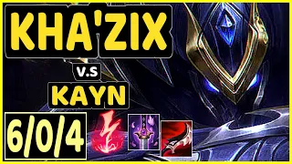 ONFLEEK (KHA'ZIX) vs KAYN - 6/0/4 KDA JUNGLE CHALLENGER GAMEPLAY - KR