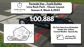 Sambo iRacing Formula Vee Lime Rock Park Classic 1:00.888 Track Guide