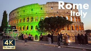 Rome Italy 🇮🇹 4K Evening Walking Tour 2022