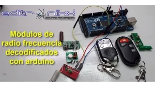 Módulos de radio frecuencia decodificados con arduino