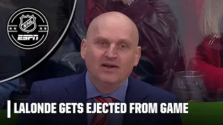 Red Wings coach Derek Lalonde gets ejected after losing challenge | NHL on ESPN