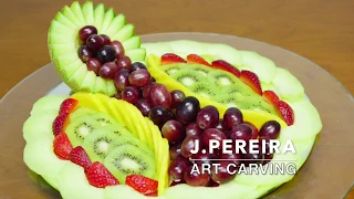 How to make a DELICIOUS FRUIT CENTER | Carving Fruit | FRUIT DECORATION