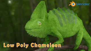 Low Poly Chameleon Modeling in blender 2.91