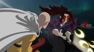 If Saitama Was In Demon Slayer Fan Animation - Saitama vs Kokushibo Fan Animation