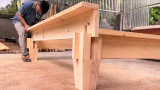 Extremely Creative Woodworking Skills // Build An Incredibly Strong And Easy Bed With Simple Joints