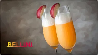 BELLINI  cocktail. Best cocktails in the world tutorial. 1 minute cocktails.