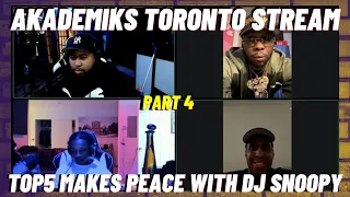 Akademiks Toronto Live Pt4 | Top5 & DJ Snoopy Make Peace ft. Pressa, Booggz & BFR Bundog