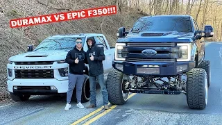 WHISTLINDIESEL BREAKS HIS NEW $102,000 F350 Racing My STOCK 2020 Duramax!!! *LOL*